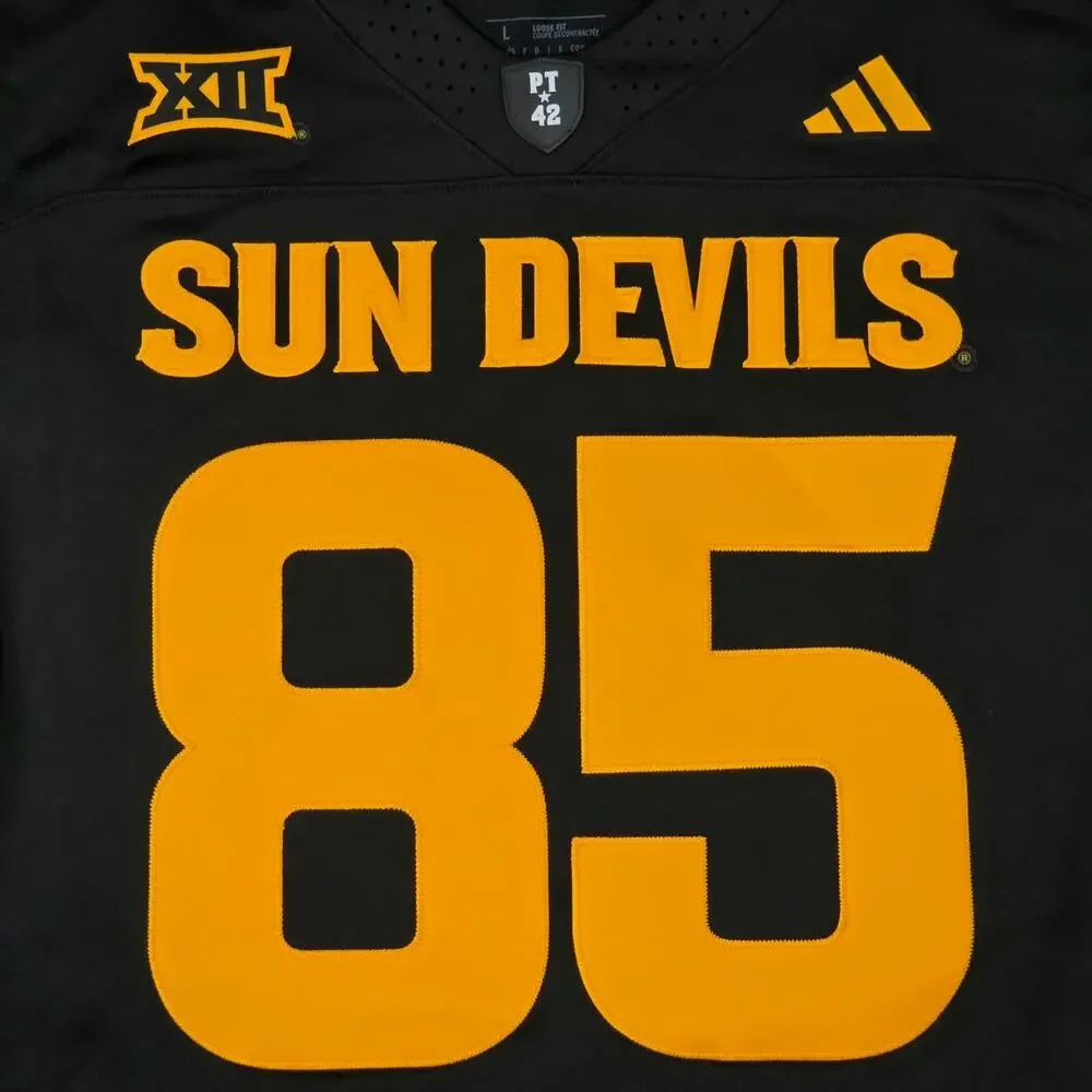 adidas Arizona State Sun Devils Men's Sz Large Football Jersey JM5588 Black New